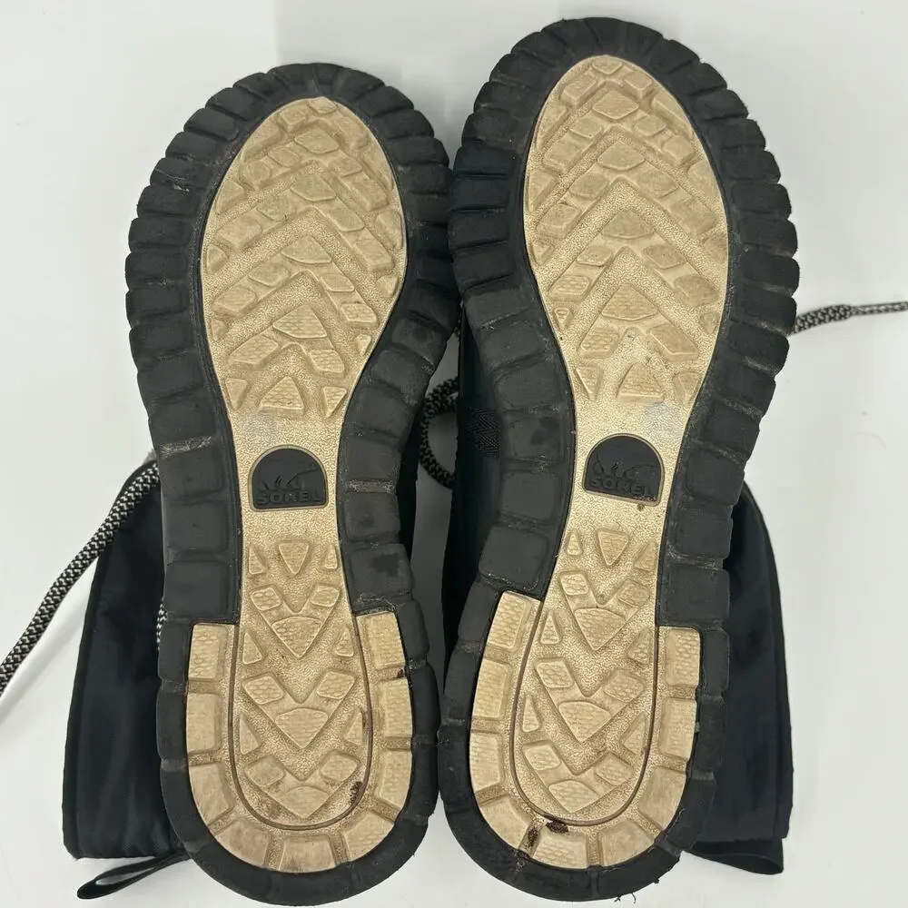 Sorel Boot Size 8 Black Cozy Explorer Waterproof Winter‎ Snow Fleece Lined